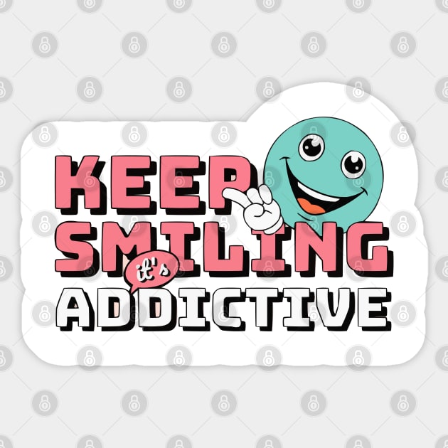 Keep-Smiling Sticker by TEENIE DESIGN